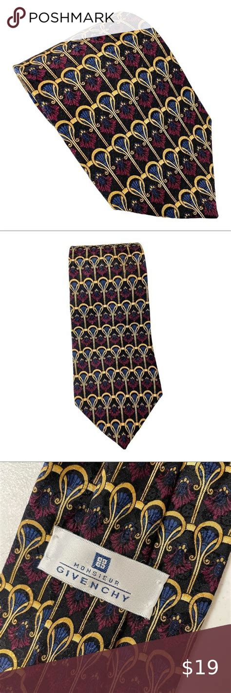 givenchy neck tie|Givenchy monsieur silk tie.